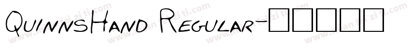 QuinnsHand Regular字体转换